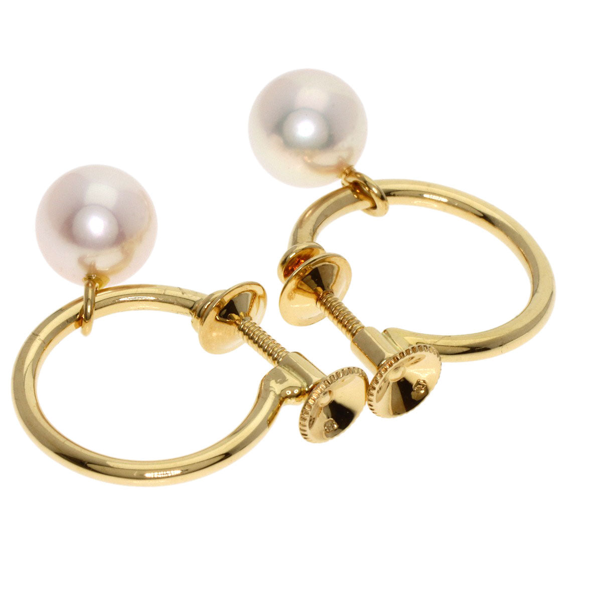 MIKIMOTO Pearl Pearl Earring K18 Yellow Gold Ladies [Used]