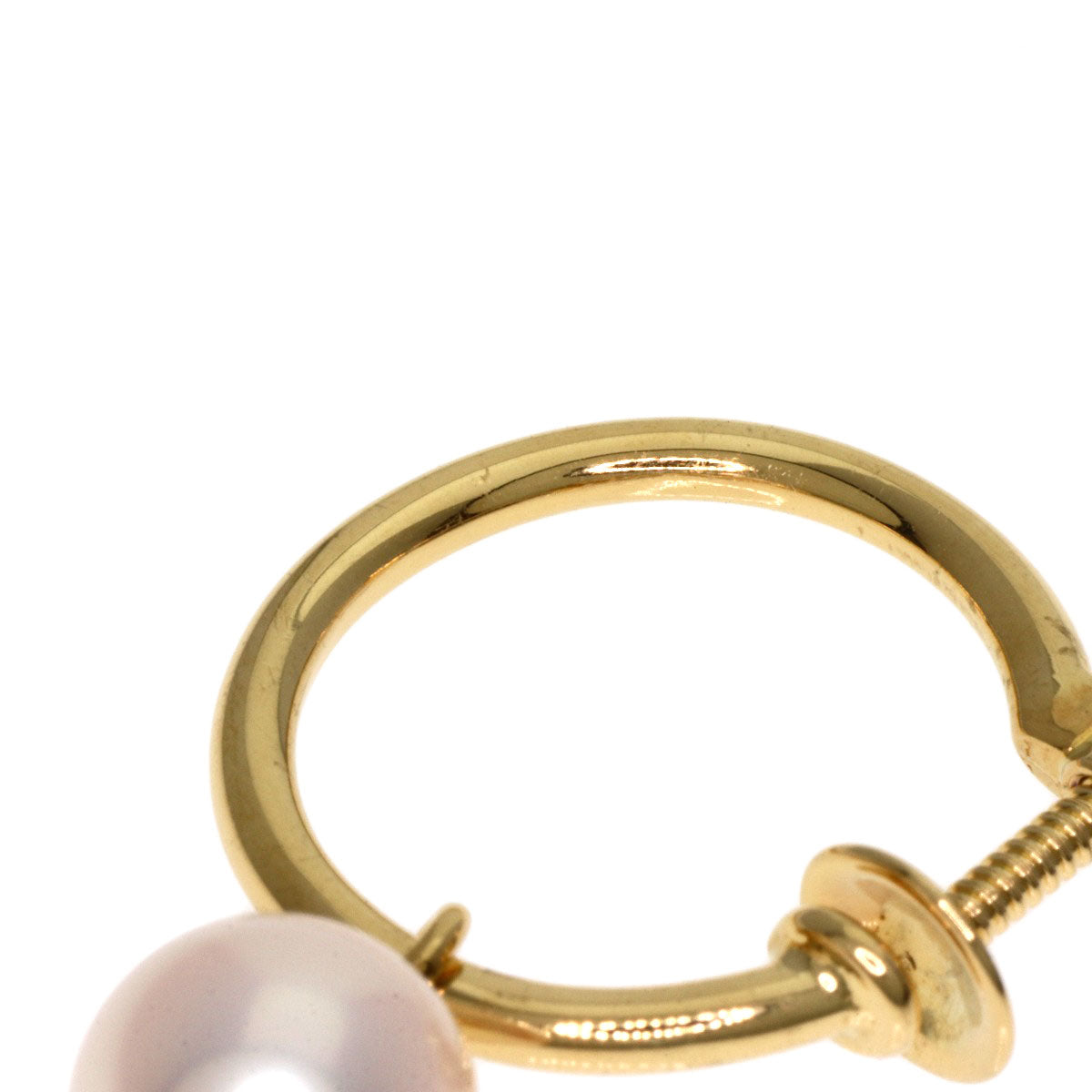 MIKIMOTO Pearl Pearl Earring K18 Yellow Gold Ladies [Used]