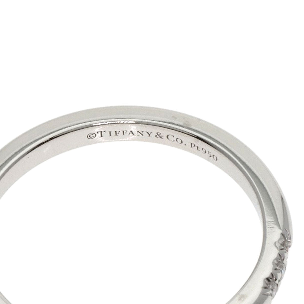 TIFFANY&Co.   Forever Wedding Band Ring 3P Diamond Ring  Platinum PT950 Ladies [Used]