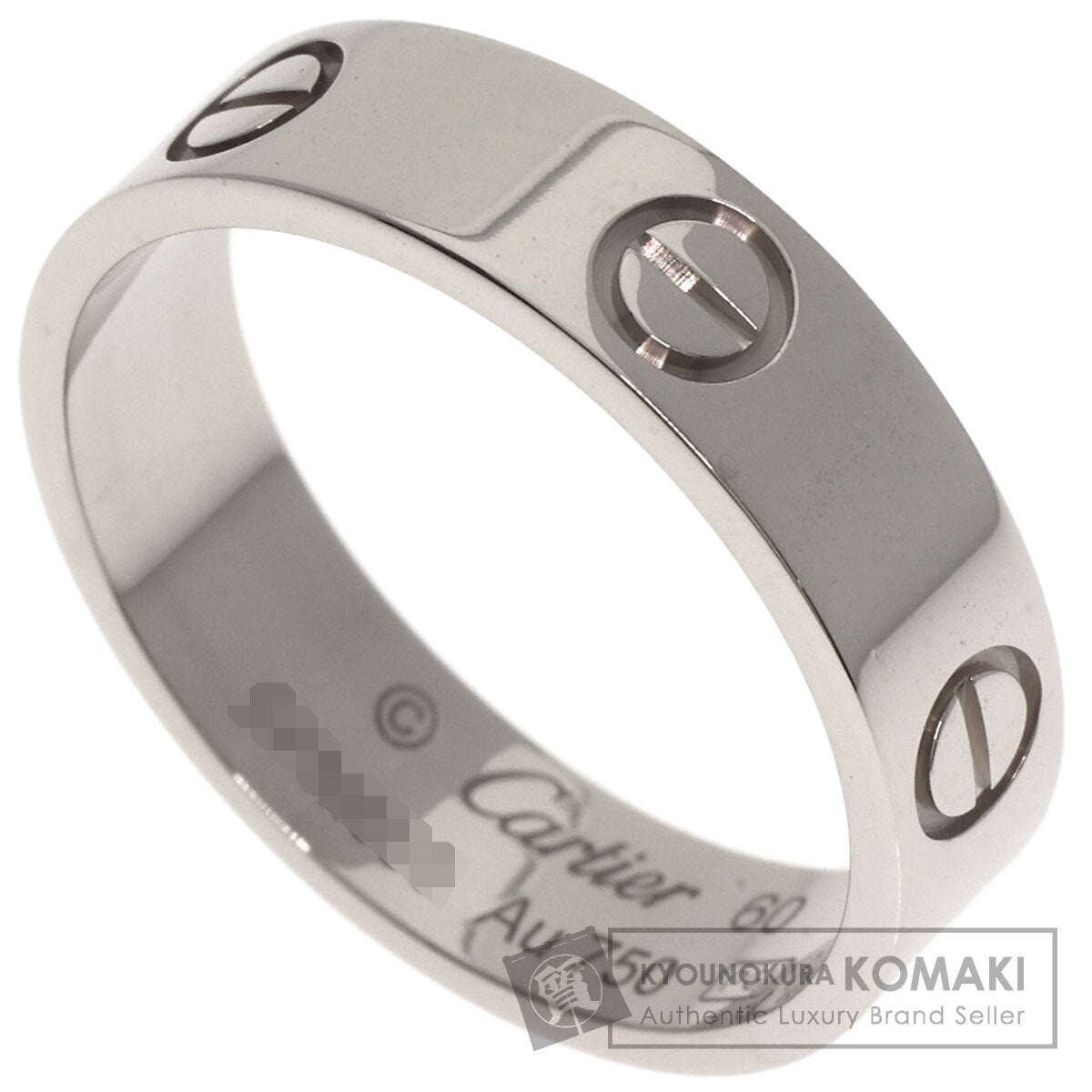 CARTIER love ring #60 Ring K18 White Gold Ladies [Used]