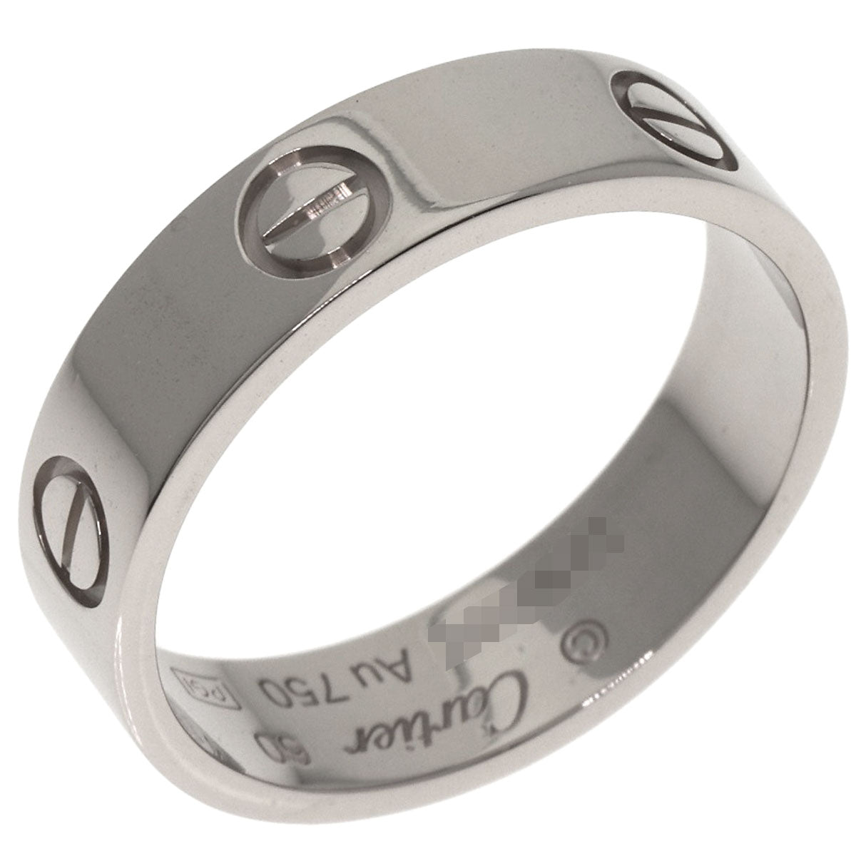 CARTIER love ring #60 Ring K18 White Gold Ladies [Used]