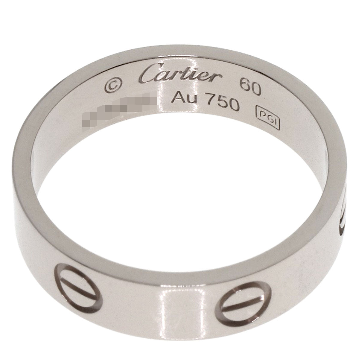 CARTIER love ring #60 Ring K18 White Gold Ladies [Used]