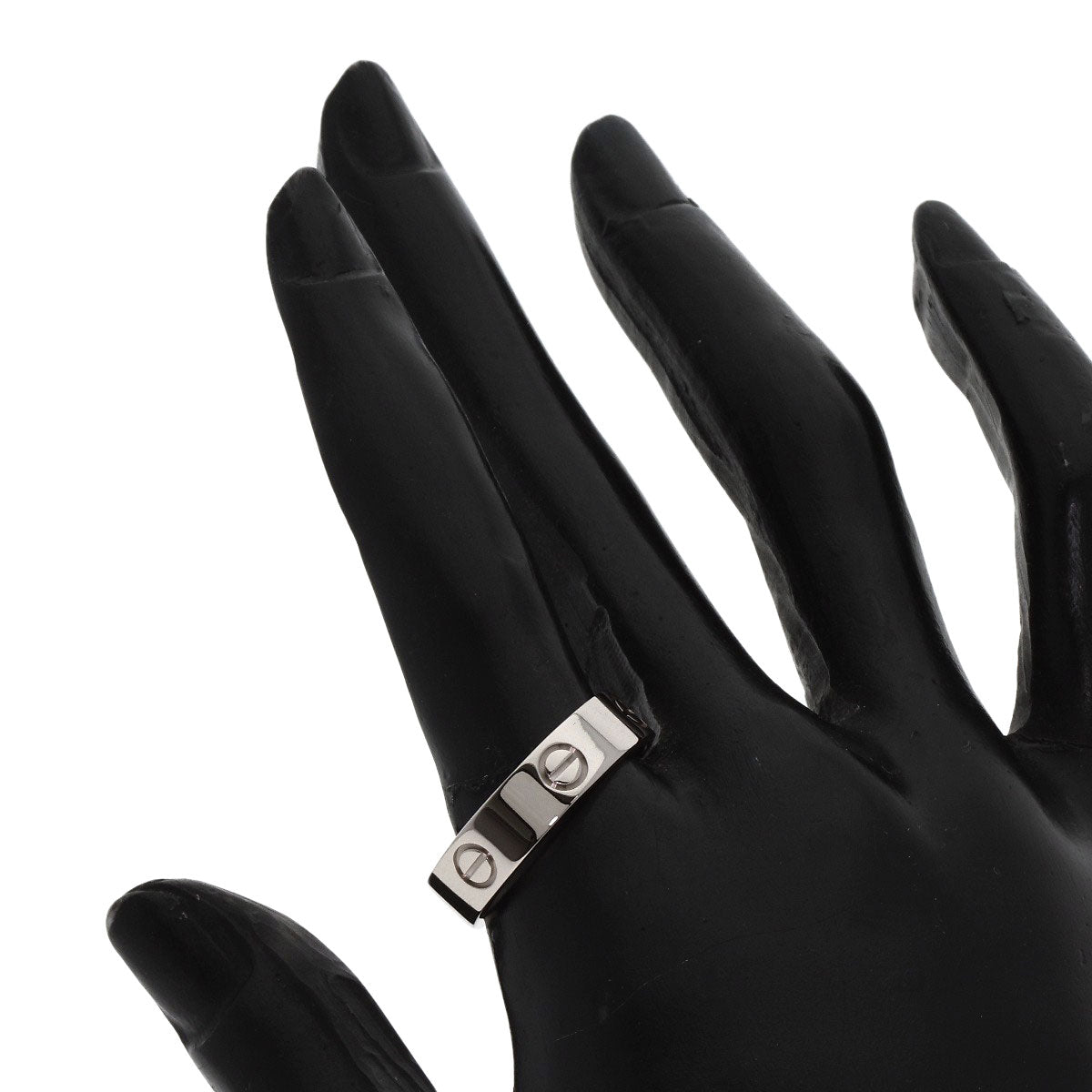 CARTIER love ring #60 Ring K18 White Gold Ladies [Used]