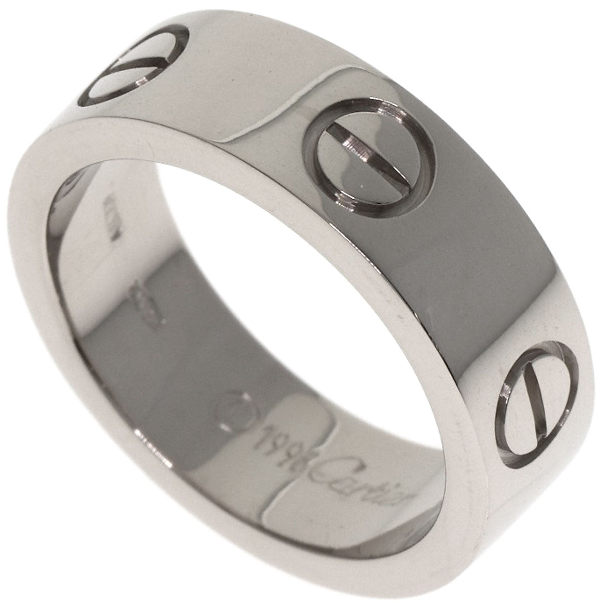 CARTIER love ring #48 Ring K18 White Gold Ladies [Used]