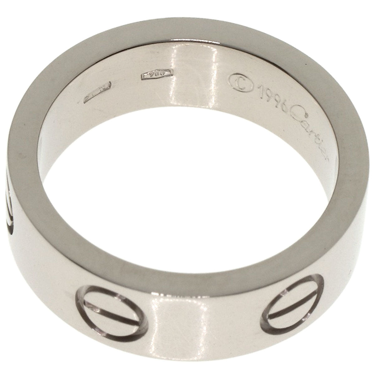CARTIER love ring #48 Ring K18 White Gold Ladies [Used]