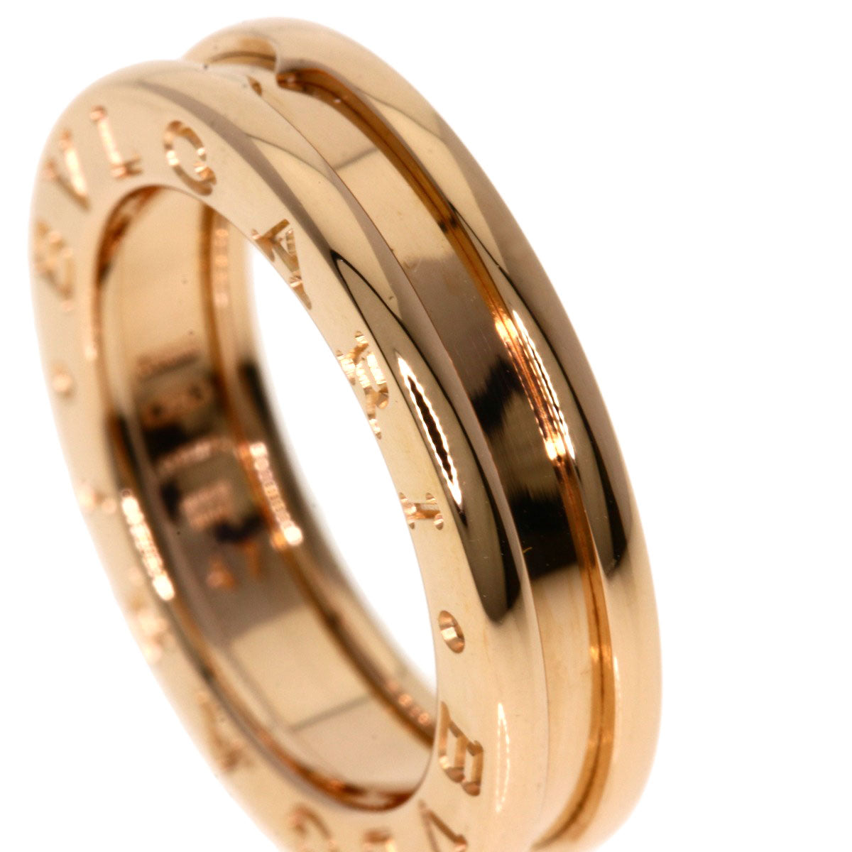 BVLGARI B.zero1 1 Band #47 Ring K18 Pink Gold Ladies [Used]