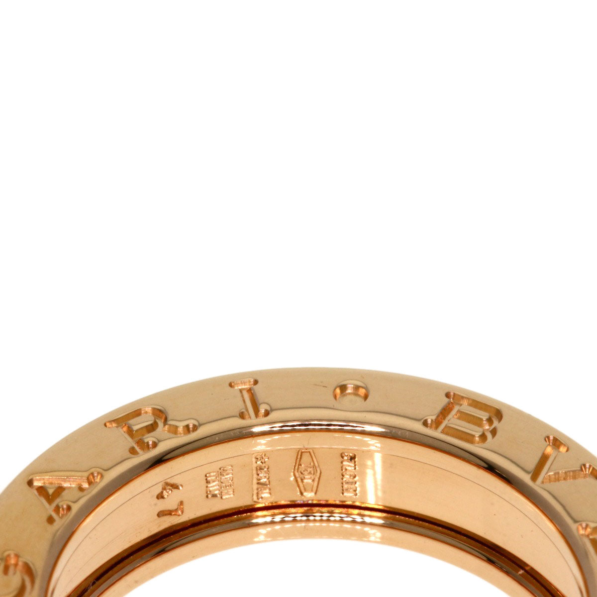 BVLGARI B.zero1 1 Band #47 Ring K18 Pink Gold Ladies [Used]