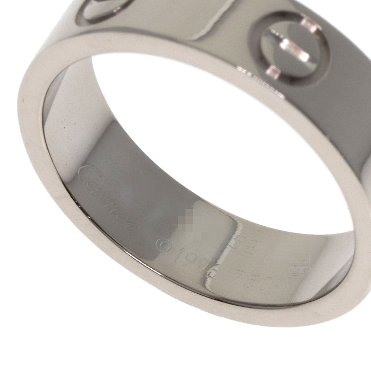 CARTIER love ring #52 Ring K18 White Gold Ladies [Used]