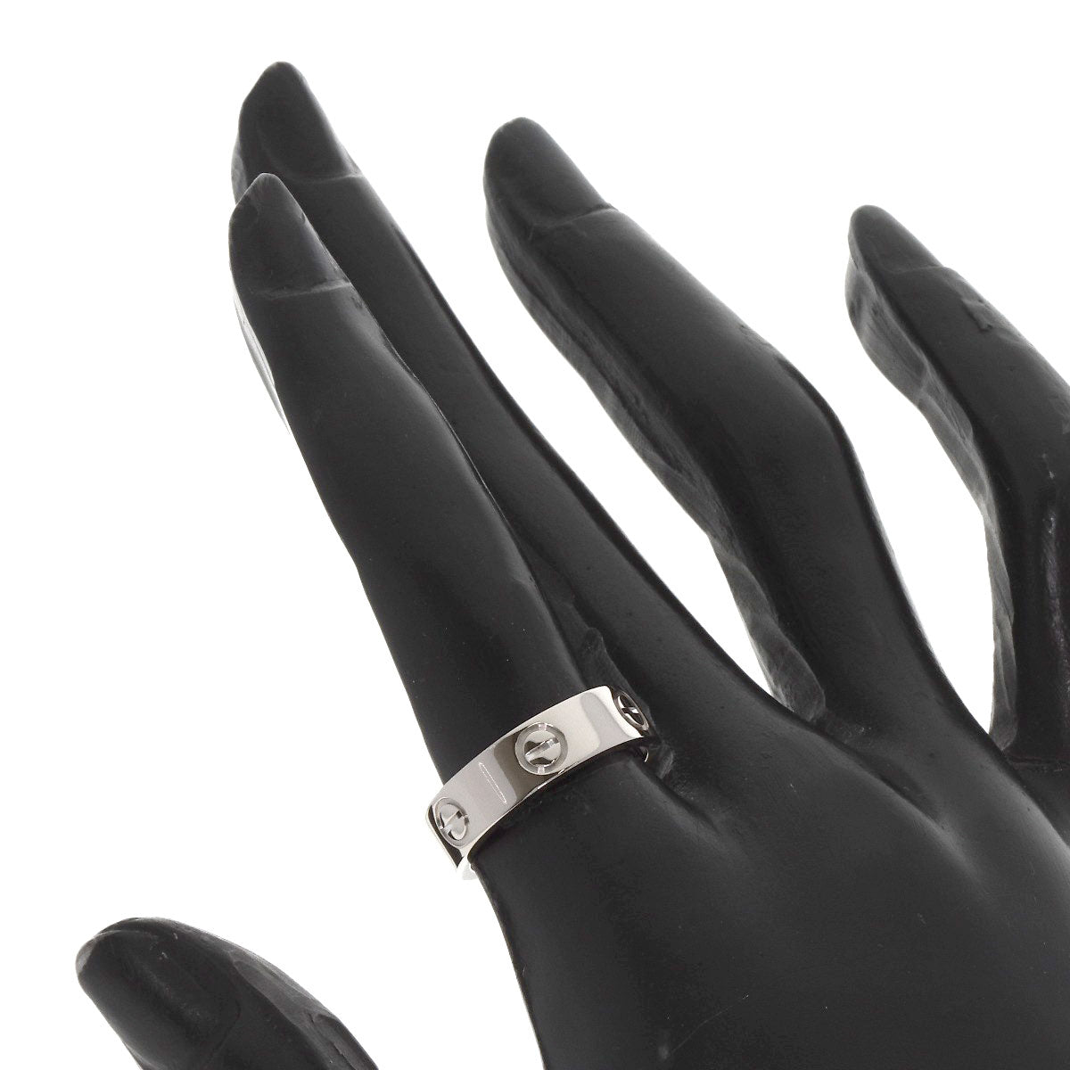 CARTIER love ring #52 Ring K18 White Gold Ladies [Used]