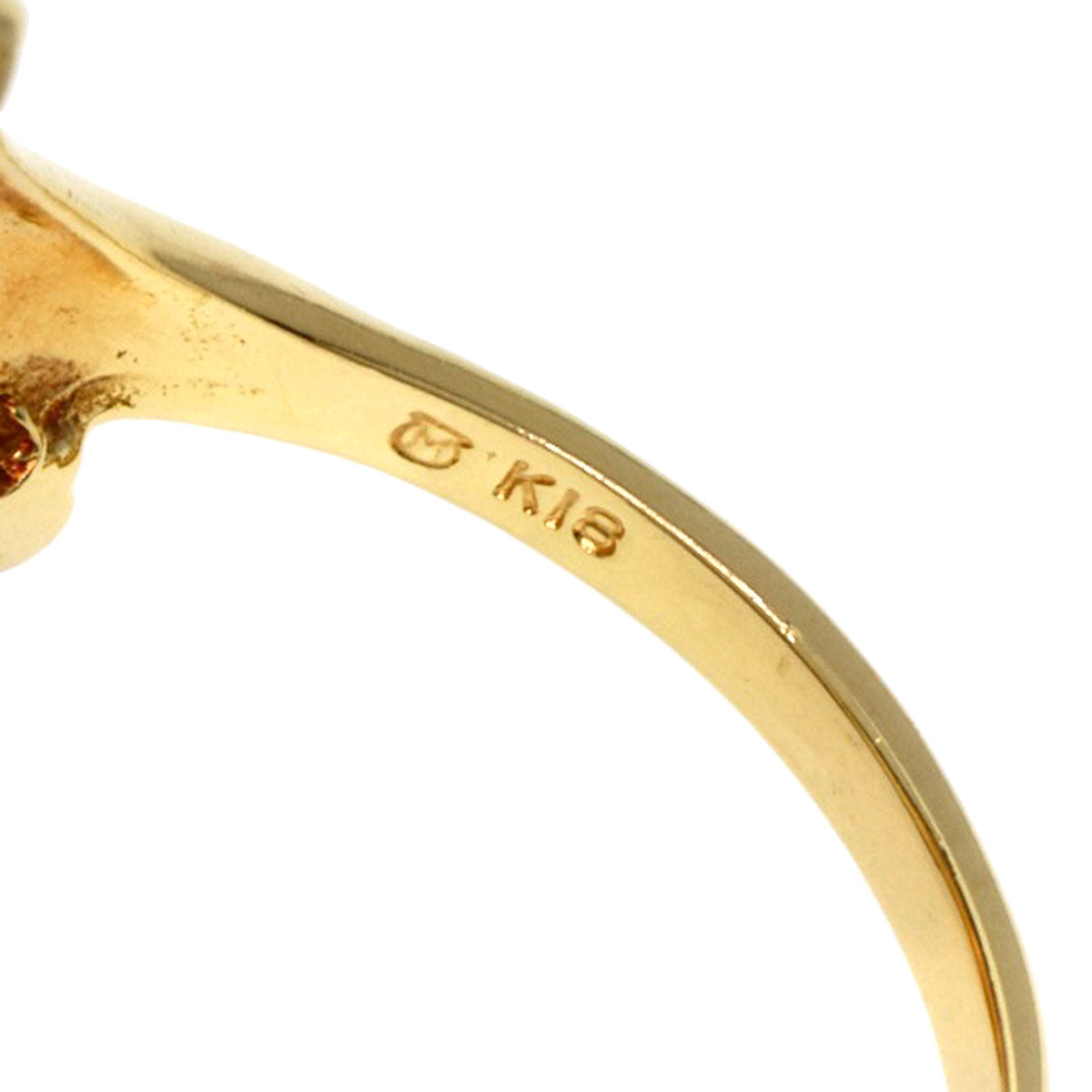 MIKIMOTO Pearl Pearl Enamel Ring K18 Yellow Gold Ladies [Used]