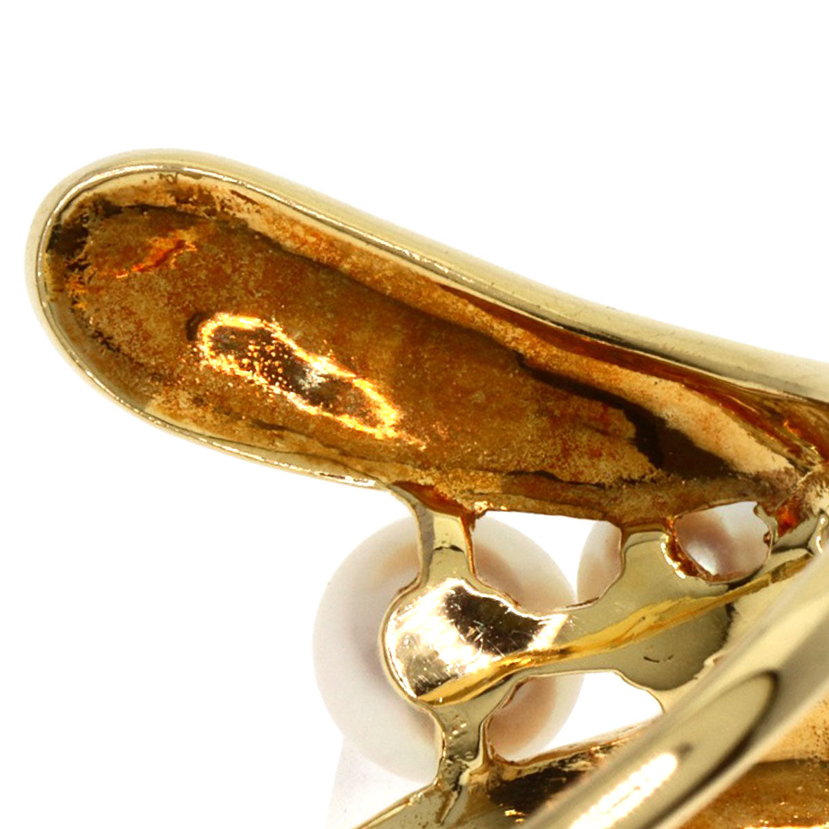 MIKIMOTO Pearl Pearl Enamel Ring K18 Yellow Gold Ladies [Used]