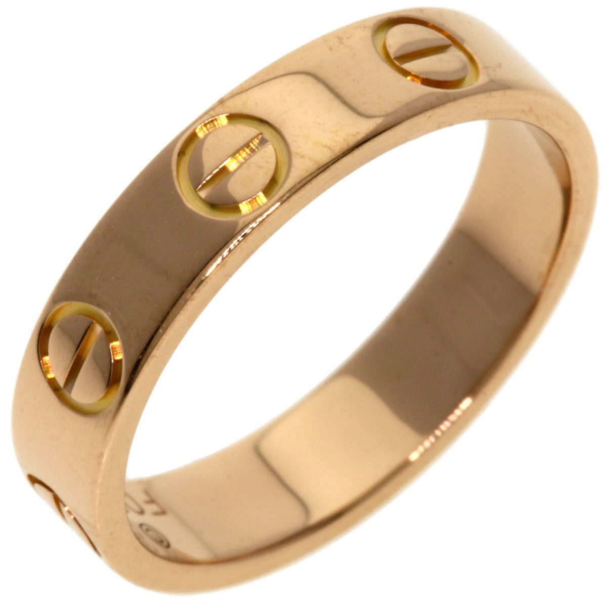 CARTIER Mini love ring #46 Ring K18 Pink Gold Ladies [Used]