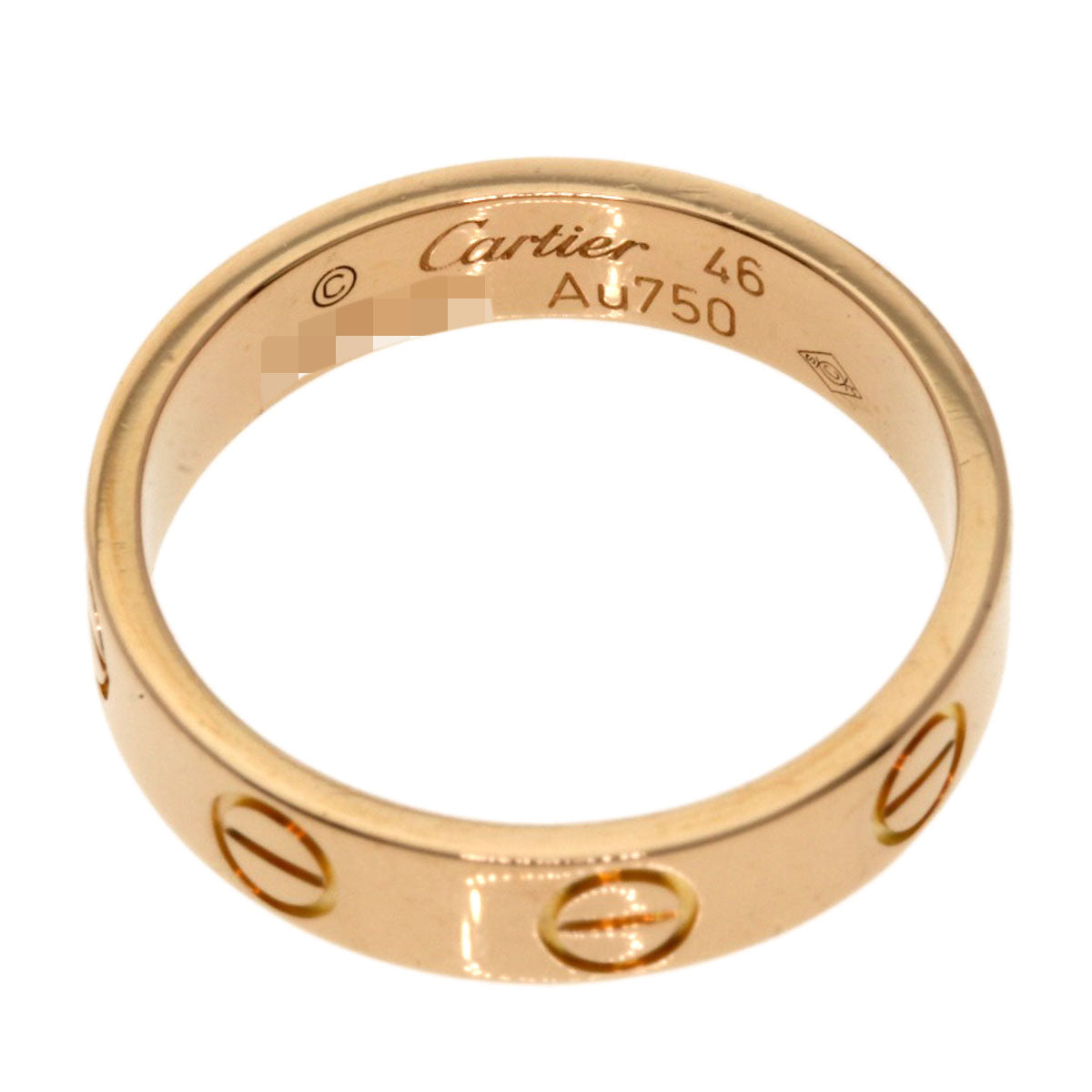 CARTIER Mini love ring #46 Ring K18 Pink Gold Ladies [Used]