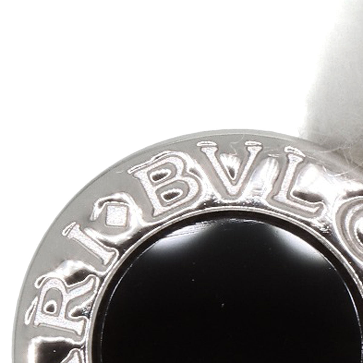 BVLGARI   BVLGARI BVLGARI Onyx charm Pendant top  K18 White Gold Ladies [Used]