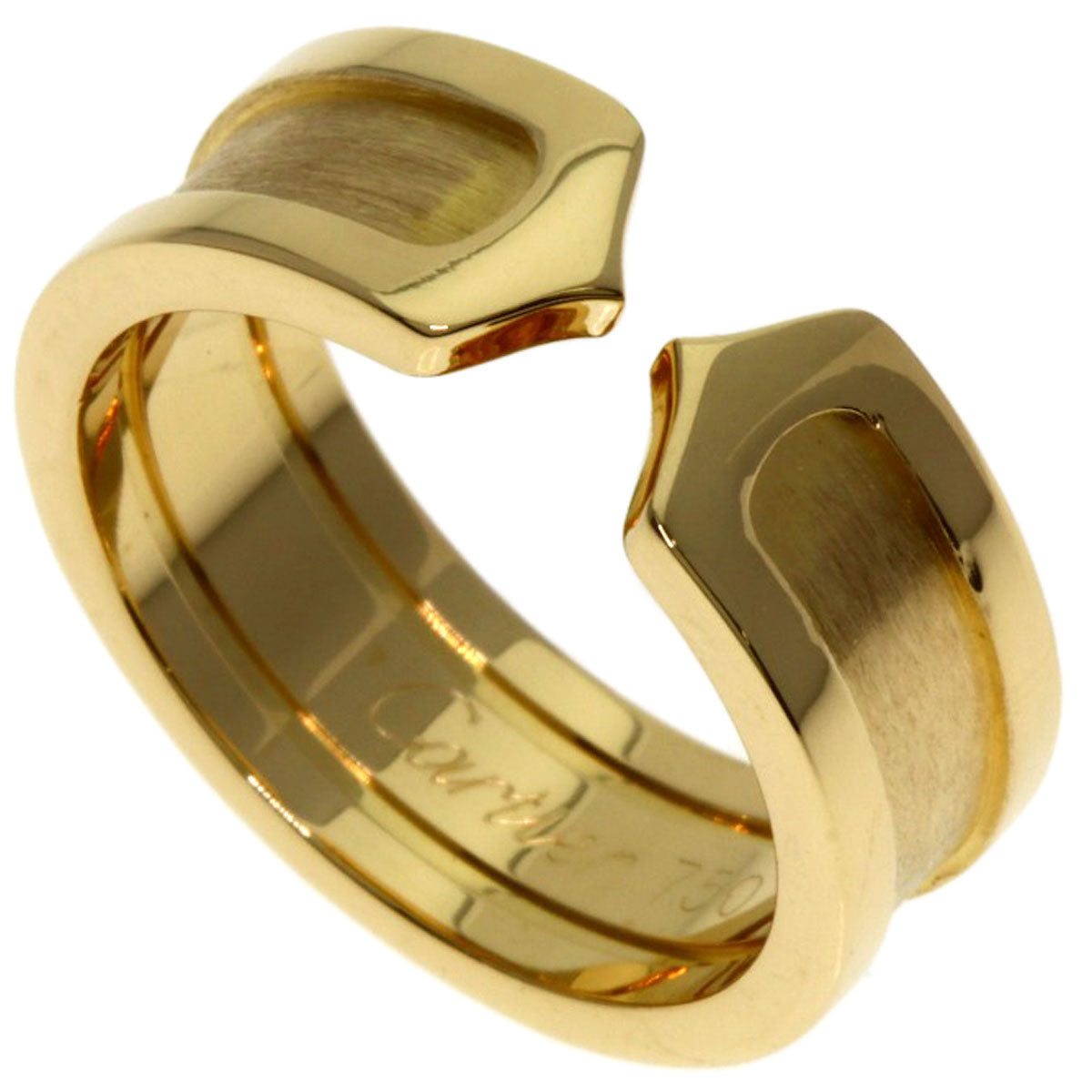 CARTIER C2 Ring SM #49 Ring K18 Yellow Gold Ladies [Used]
