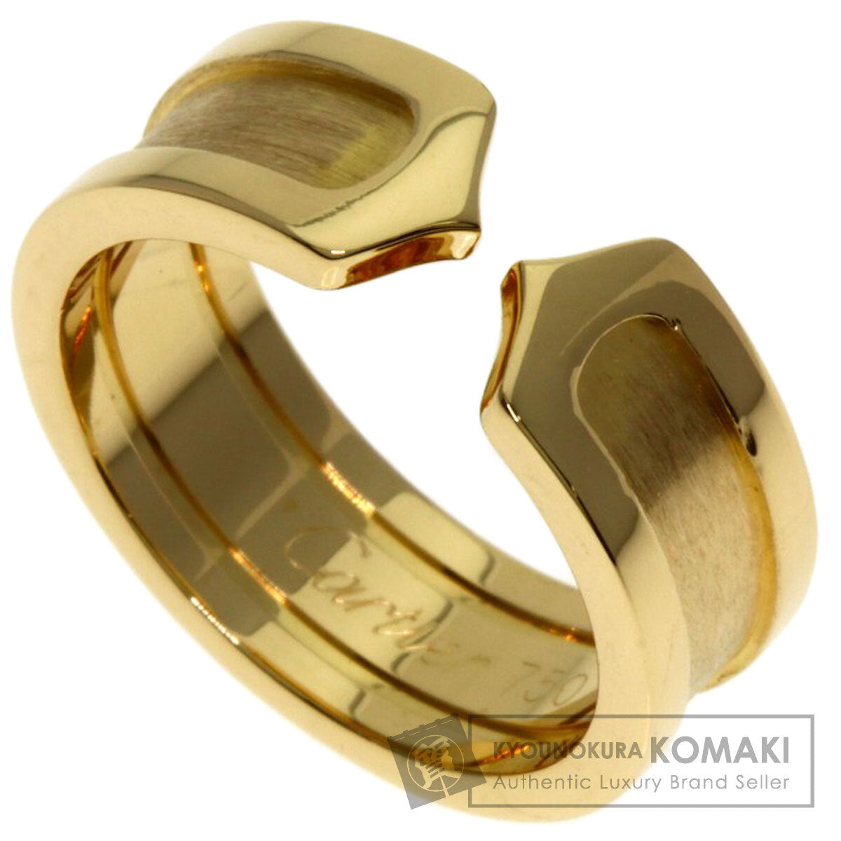 CARTIER C2 Ring SM #49 Ring K18 Yellow Gold Ladies [Used]