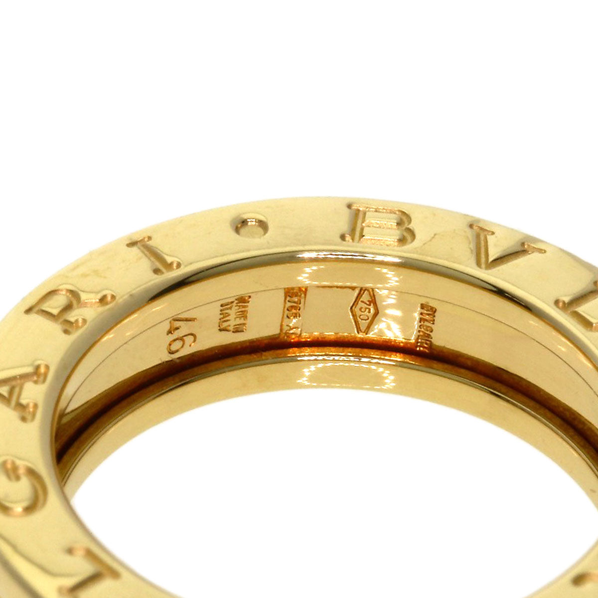 BVLGARI B.zero1 1 Band #46 Ring K18 Yellow Gold Ladies [Used]