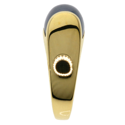 BVLGARI Tronchetto hematite Ring K18 Yellow Gold Ladies [Used]