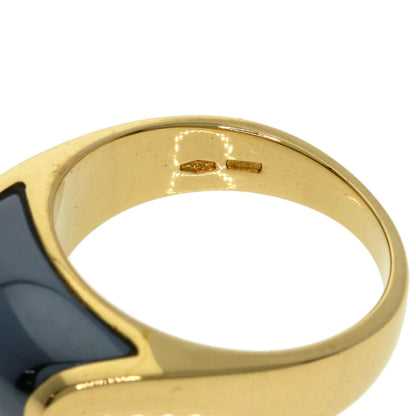 BVLGARI Tronchetto hematite Ring K18 Yellow Gold Ladies [Used]