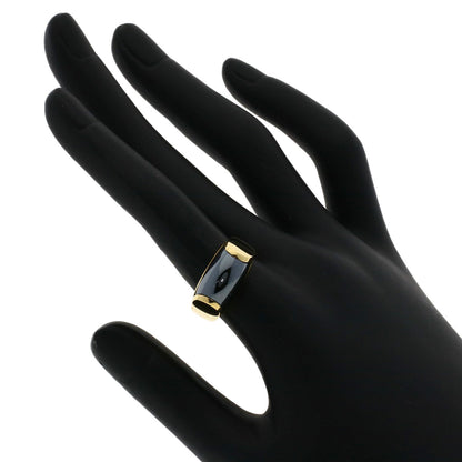 BVLGARI Tronchetto hematite Ring K18 Yellow Gold Ladies [Used]