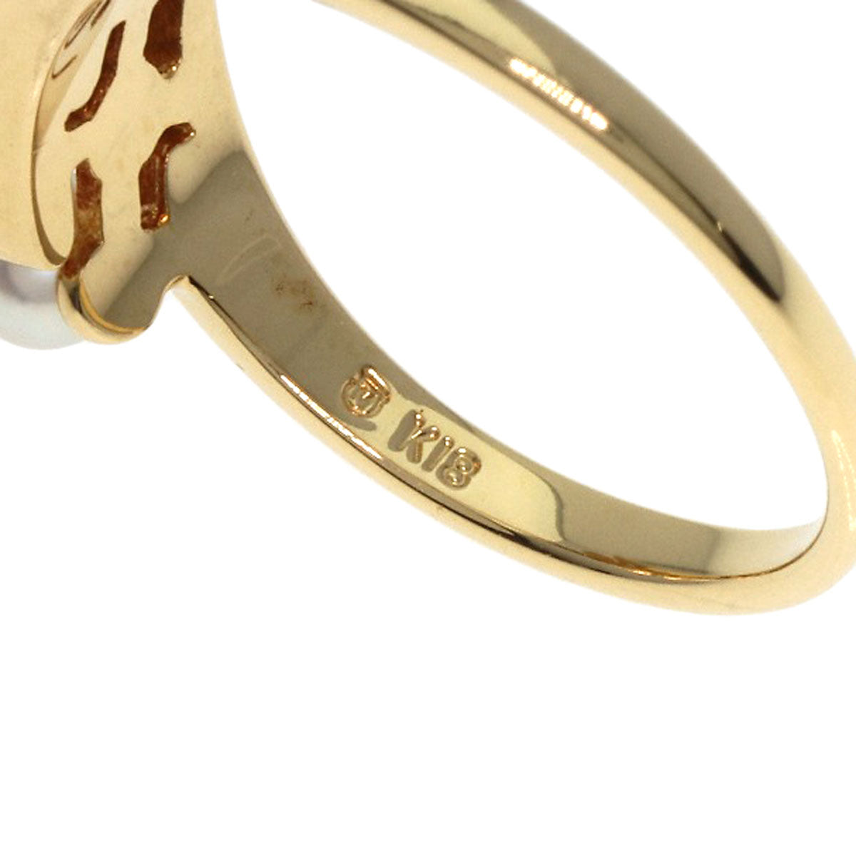 MIKIMOTO Pearl Pearl Ring K18 Yellow Gold Ladies [Used]