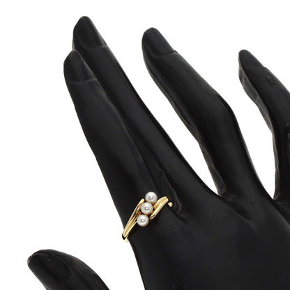 MIKIMOTO Pearl Pearl Ring K18 Yellow Gold Ladies [Used]