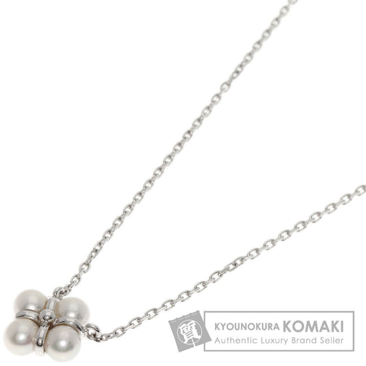 MIKIMOTO Perlita Pearl Pearl NC Necklace K18 White Gold Ladies [Used]