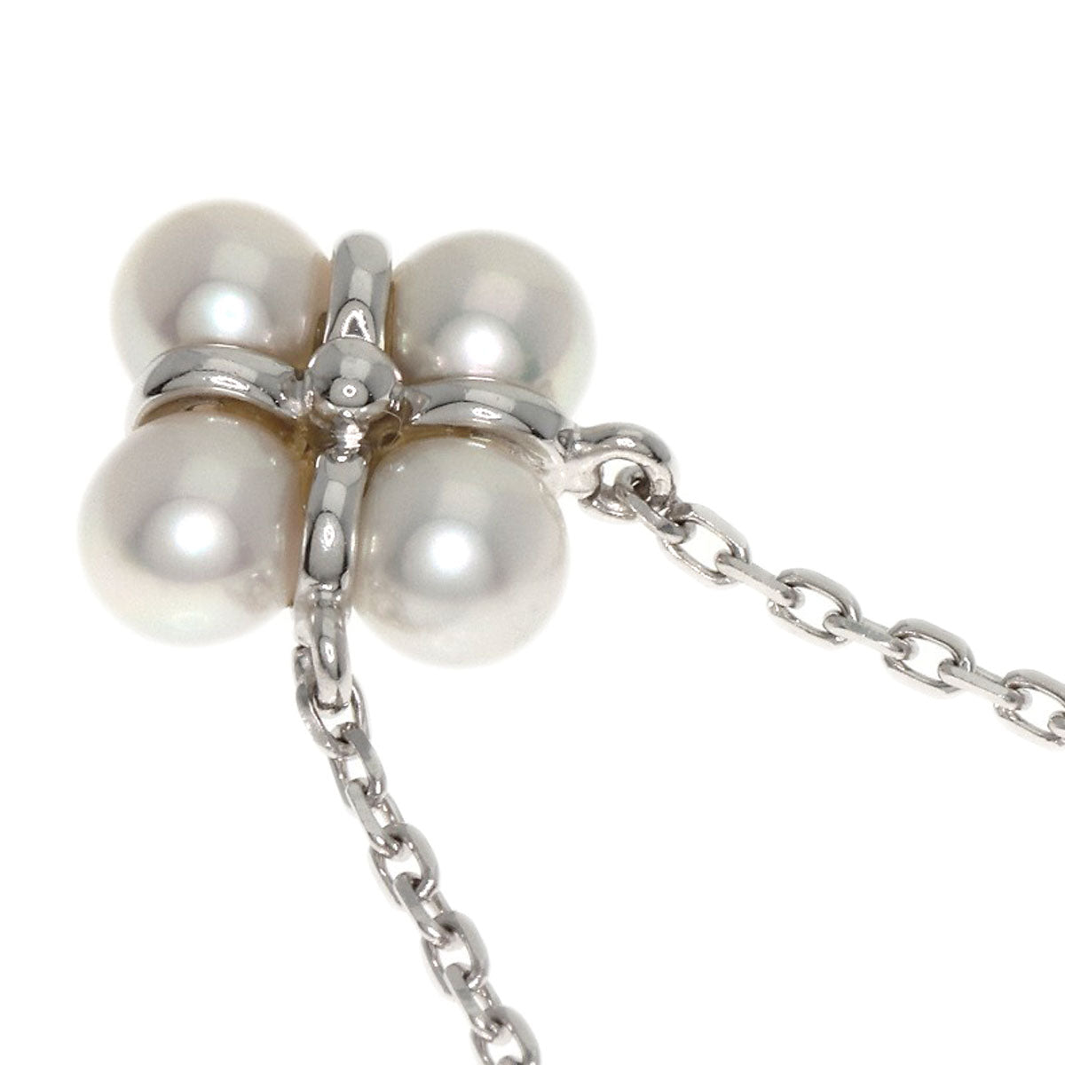 MIKIMOTO Perlita Pearl Pearl NC Necklace K18 White Gold Ladies [Used]