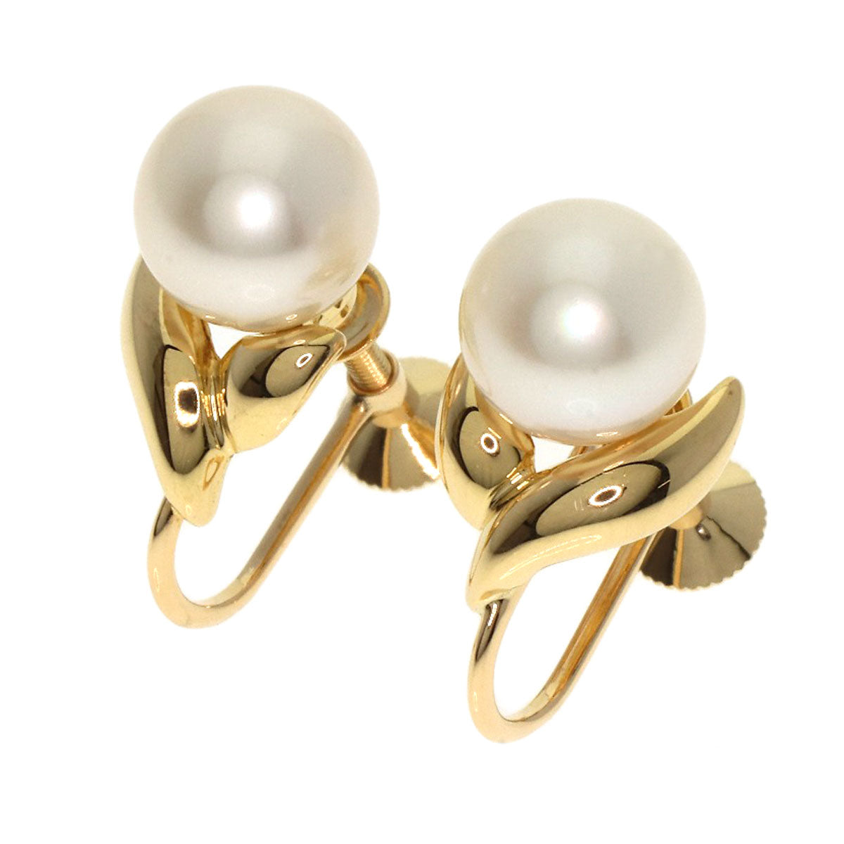 MIKIMOTO Pearl Pearl Earring K18 Yellow Gold Ladies [Used]