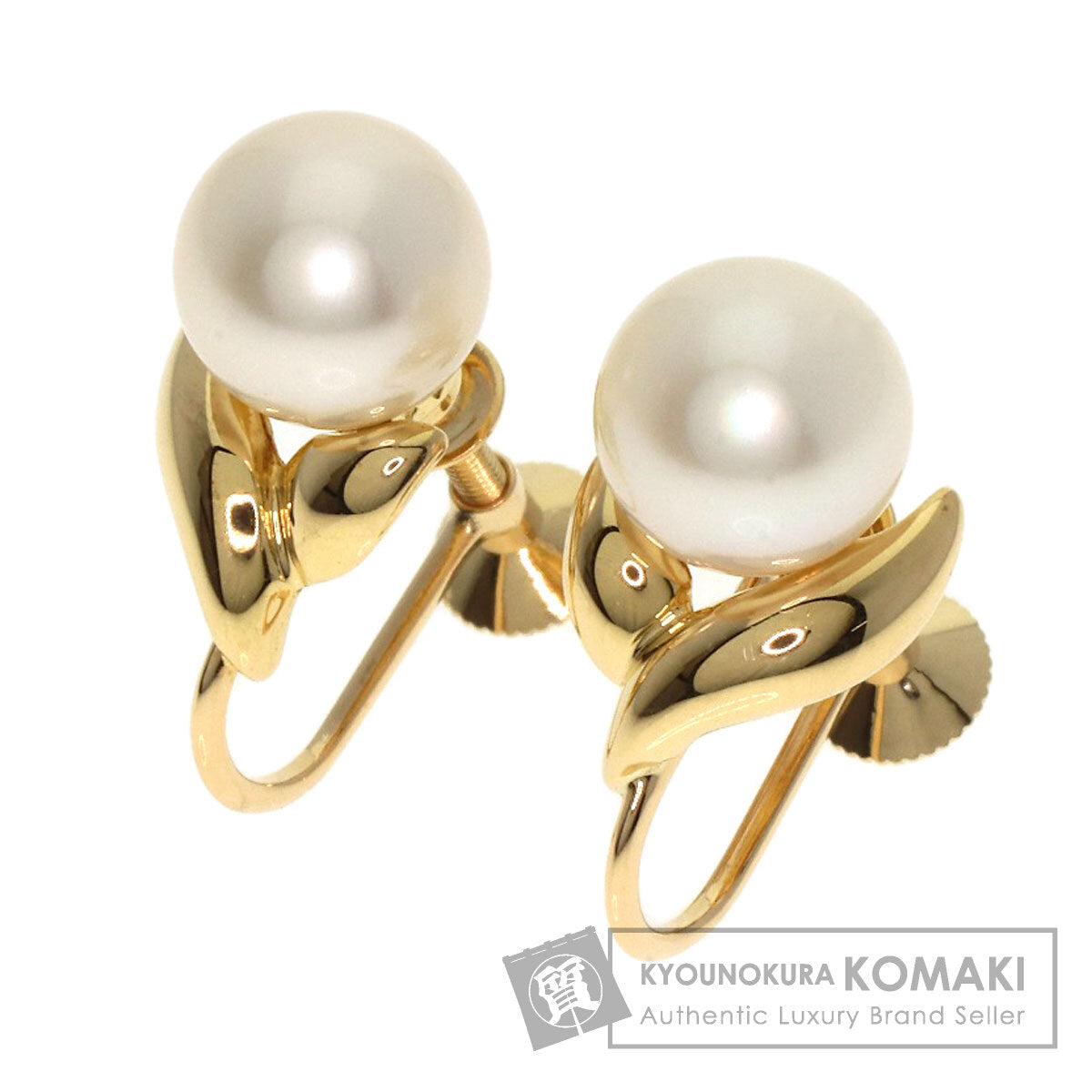 MIKIMOTO Pearl Pearl Earring K18 Yellow Gold Ladies [Used]