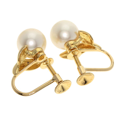 MIKIMOTO Pearl Pearl Earring K18 Yellow Gold Ladies [Used]