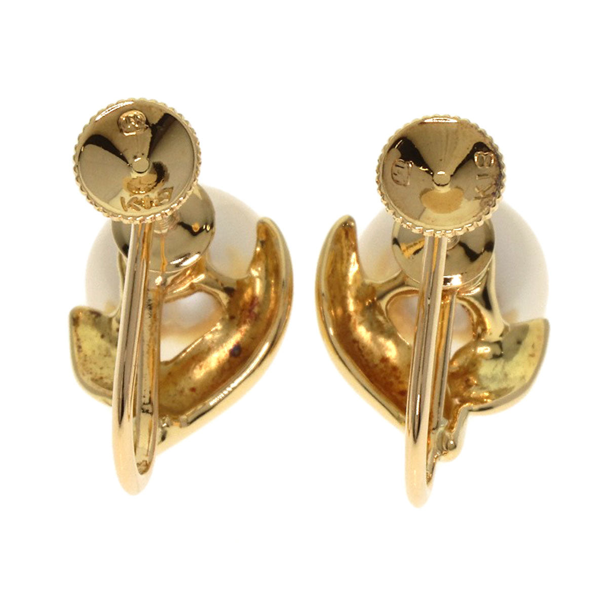 MIKIMOTO Pearl Pearl Earring K18 Yellow Gold Ladies [Used]