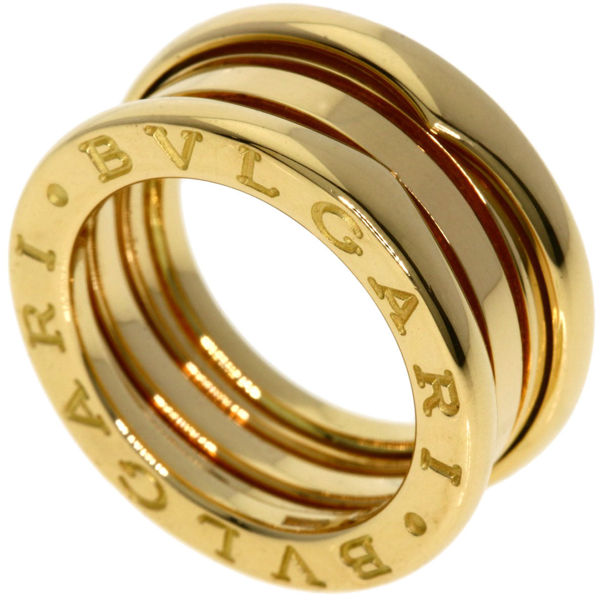 BVLGARI B.zero1 3 Band #46 Ring K18 Yellow Gold Ladies [Used]