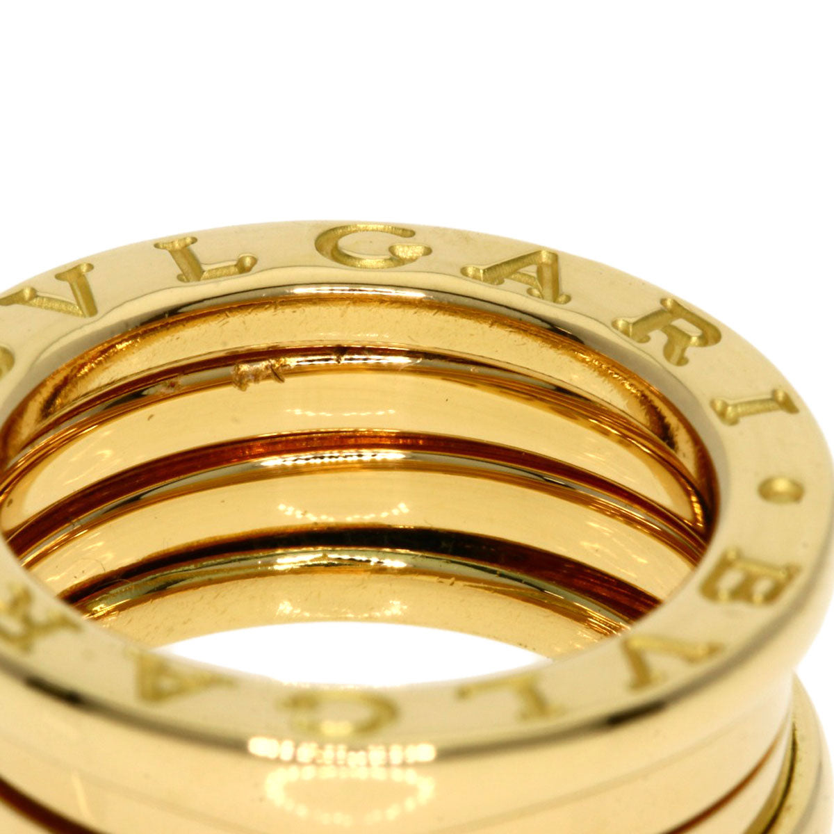 BVLGARI B.zero1 3 Band #46 Ring K18 Yellow Gold Ladies [Used]