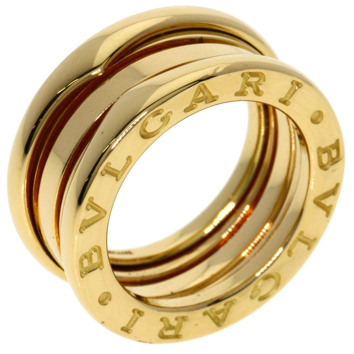 BVLGARI B.zero1 3 Band #46 Ring K18 Yellow Gold Ladies [Used]