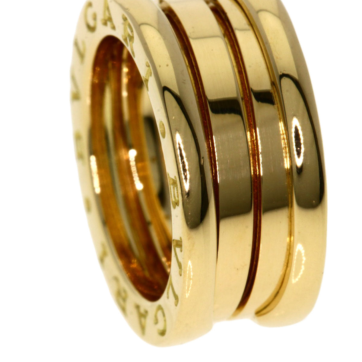 BVLGARI B.zero1 3 Band #46 Ring K18 Yellow Gold Ladies [Used]