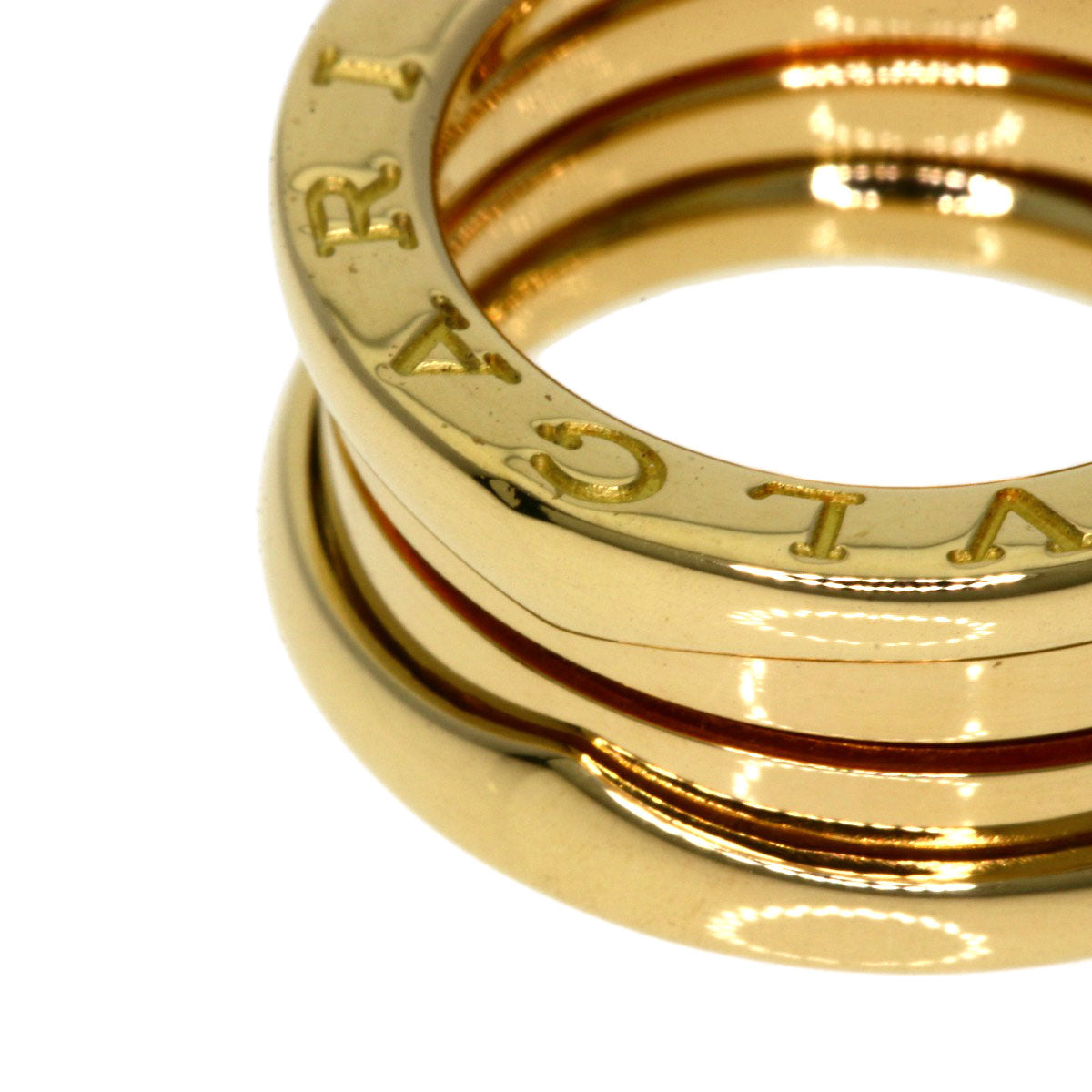 BVLGARI B.zero1 3 Band #46 Ring K18 Yellow Gold Ladies [Used]