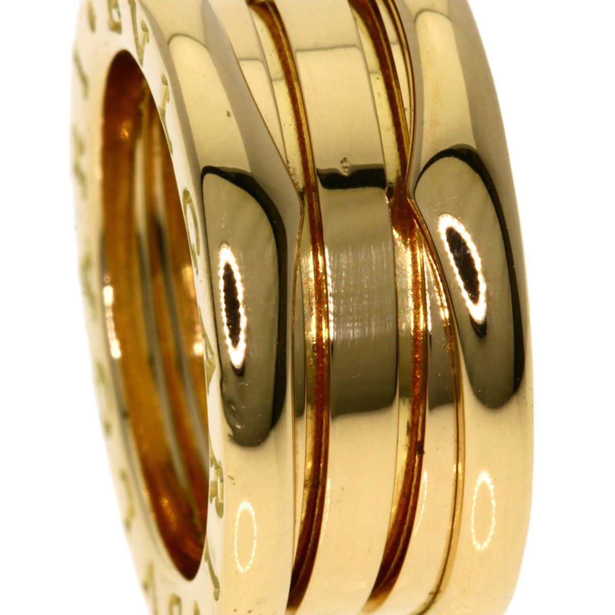 BVLGARI B.zero1 3 Band #46 Ring K18 Yellow Gold Ladies [Used]