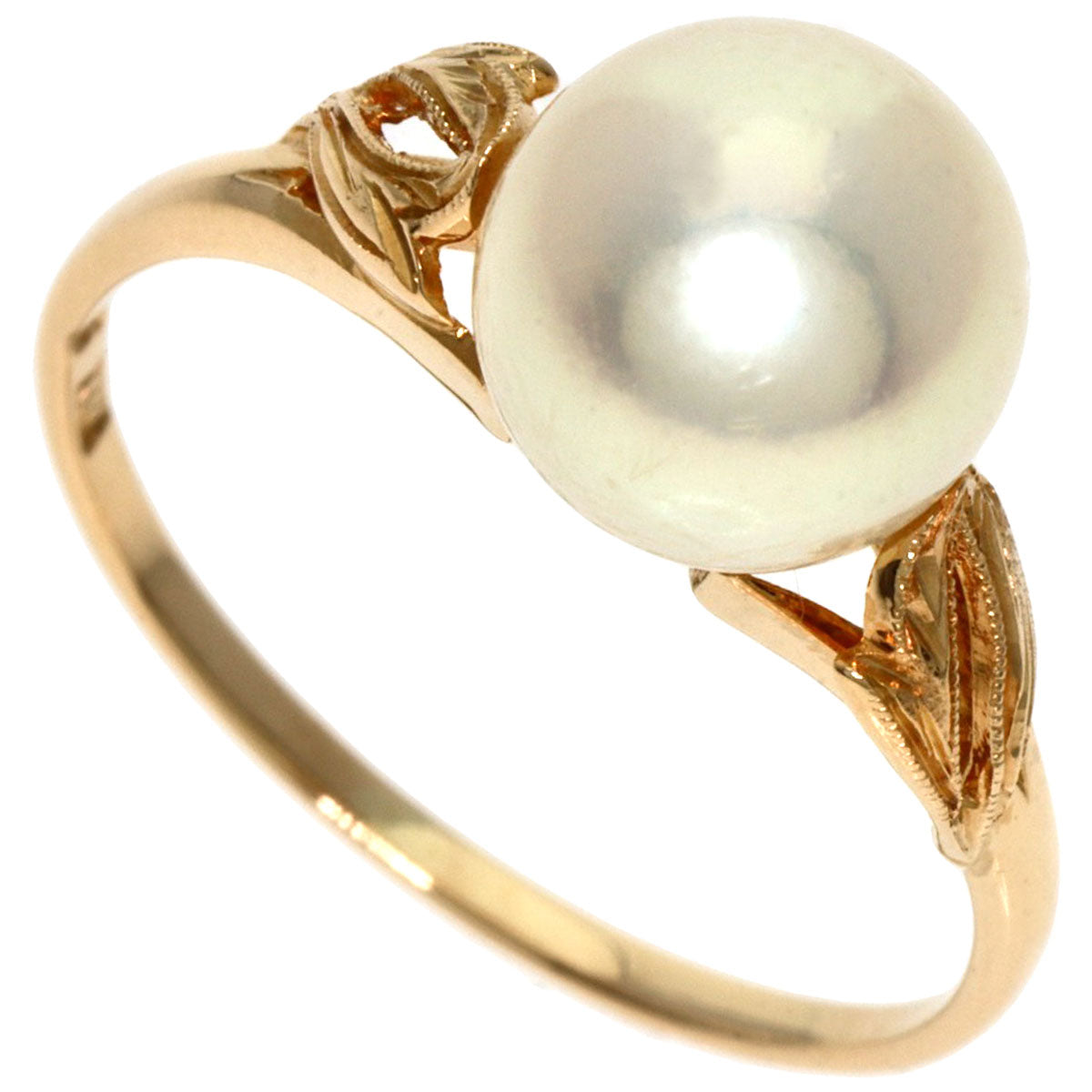 MIKIMOTO Pearl Pearl Ring K14 Yellow Gold Ladies [Used]