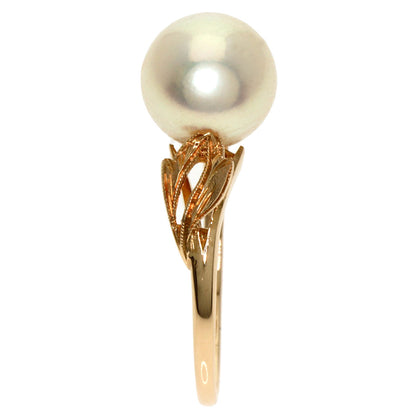 MIKIMOTO Pearl Pearl Ring K14 Yellow Gold Ladies [Used]