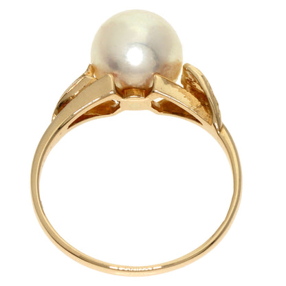 MIKIMOTO Pearl Pearl Ring K14 Yellow Gold Ladies [Used]