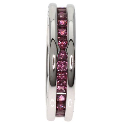 BVLGARI B.zero1 1 band Garnet #48 Ring K18 White Gold Ladies [Used]