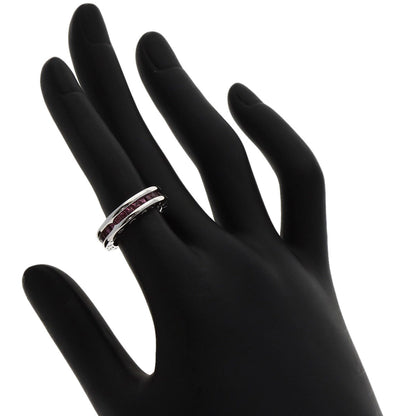 BVLGARI B.zero1 1 band Garnet #48 Ring K18 White Gold Ladies [Used]