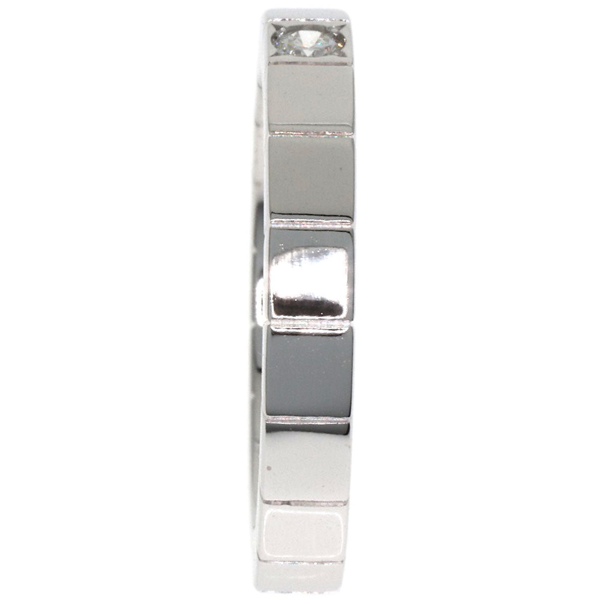 CARTIER Lanier 1P Diamond # 48 Ring K18 White Gold Ladies [Used]