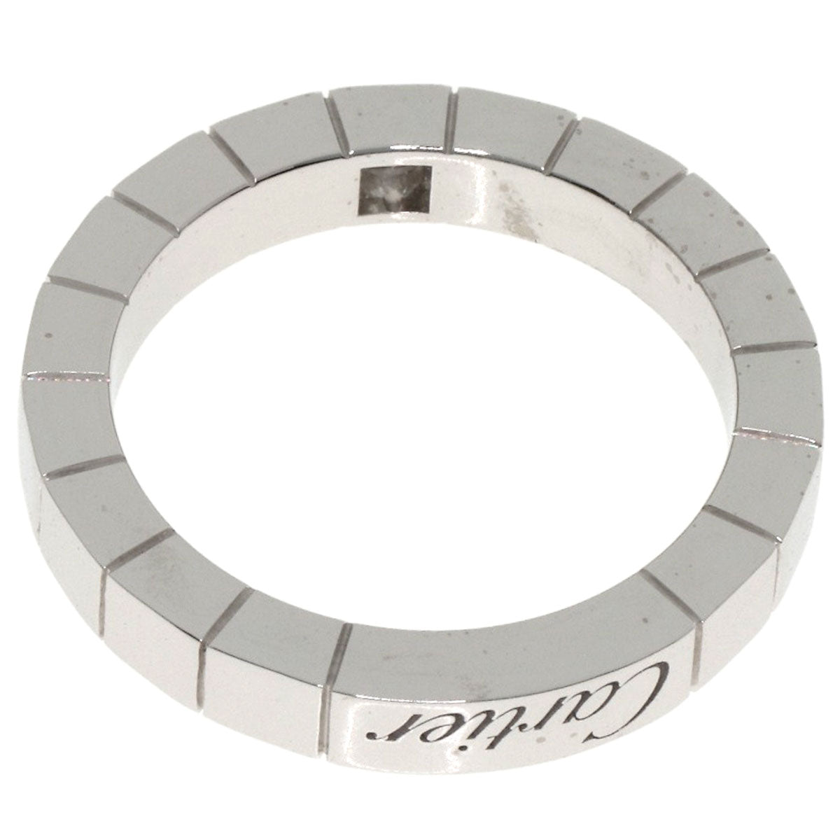CARTIER Lanier 1P Diamond # 48 Ring K18 White Gold Ladies [Used]
