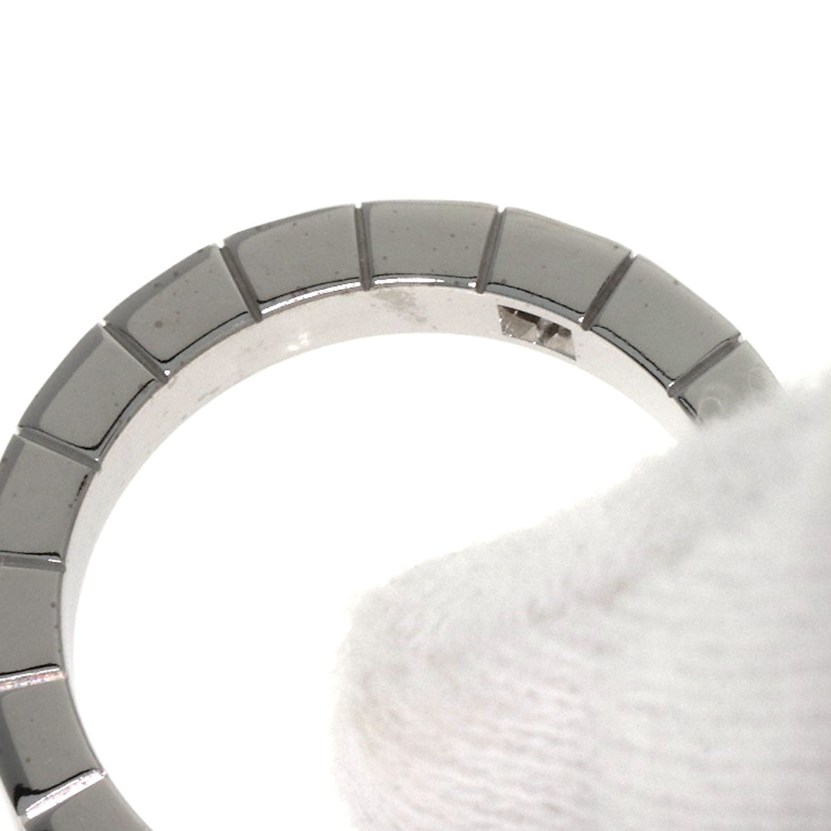 CARTIER Lanier 1P Diamond # 48 Ring K18 White Gold Ladies [Used]