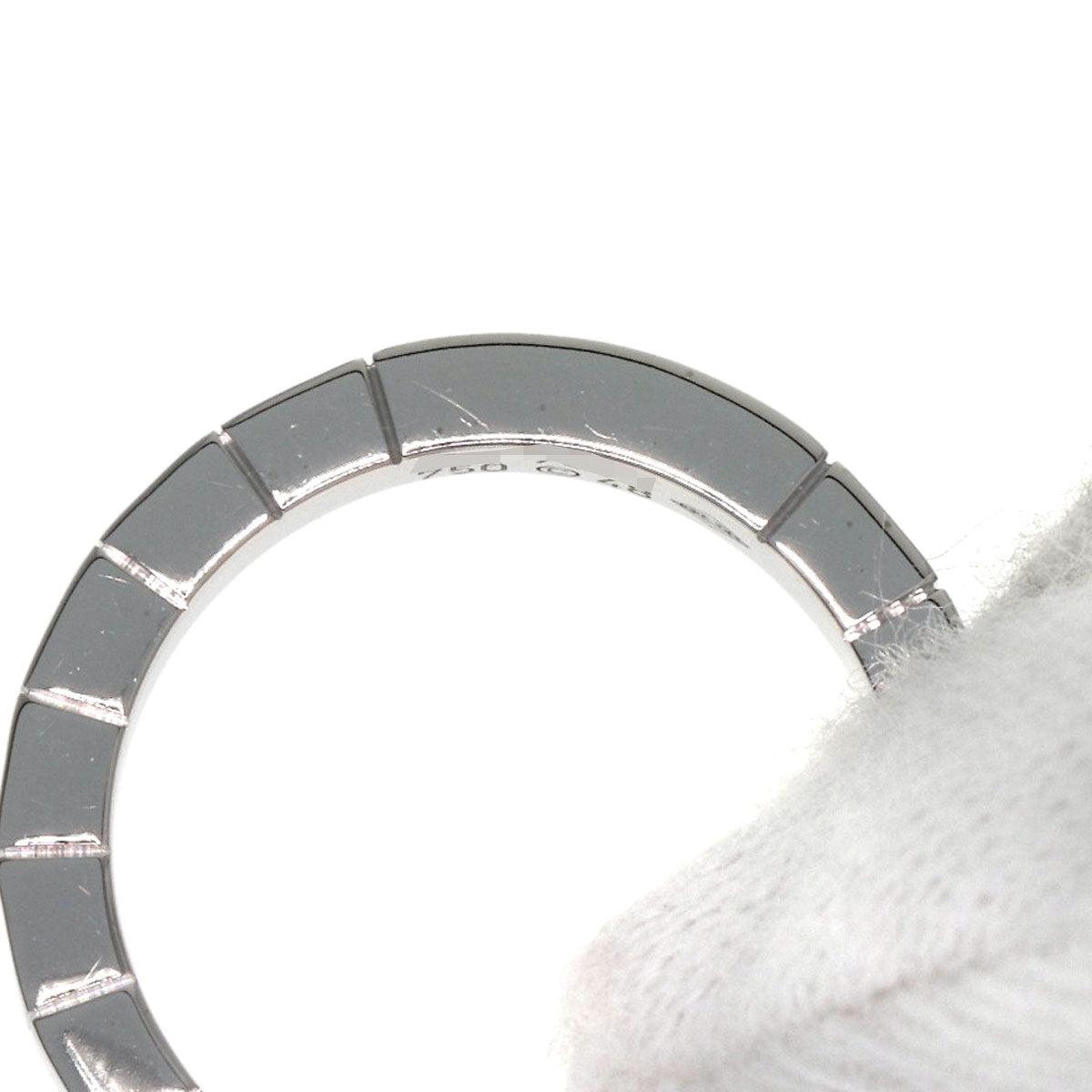 CARTIER Lanier 1P Diamond # 48 Ring K18 White Gold Ladies [Used]