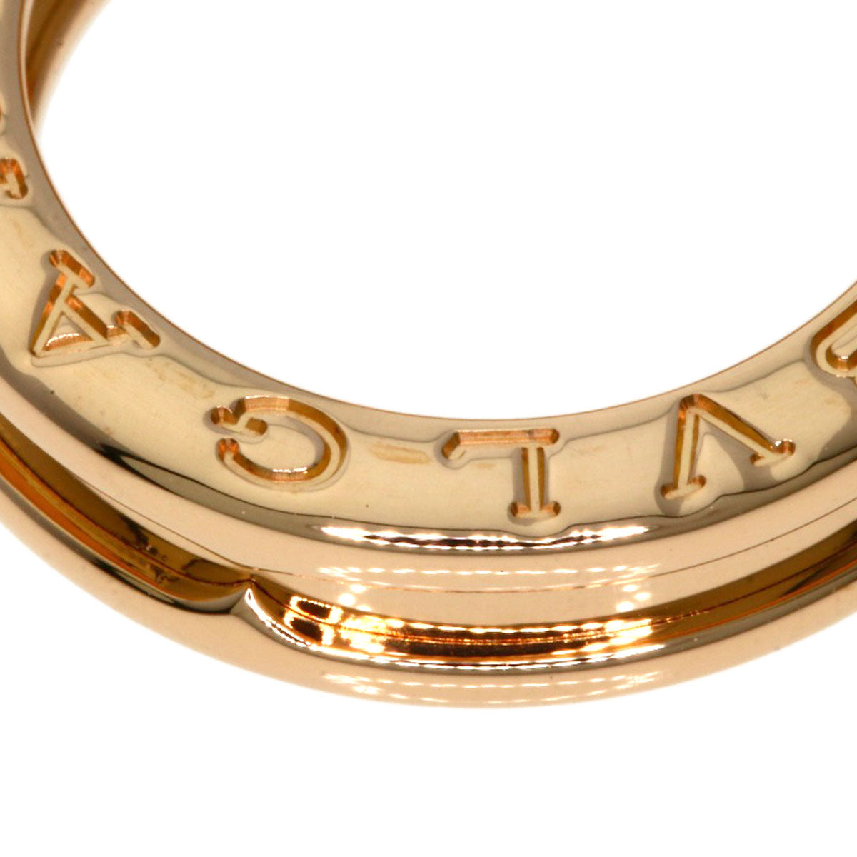 BVLGARI B.zero1 1 Band #47 Ring K18 Pink Gold Ladies [Used]