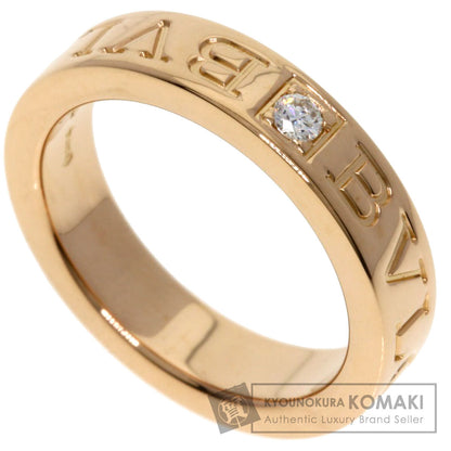 BVLGARI Double logo 1P Diamond Ring K18 Pink Gold Ladies [Used]