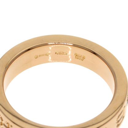 BVLGARI Double logo 1P Diamond Ring K18 Pink Gold Ladies [Used]